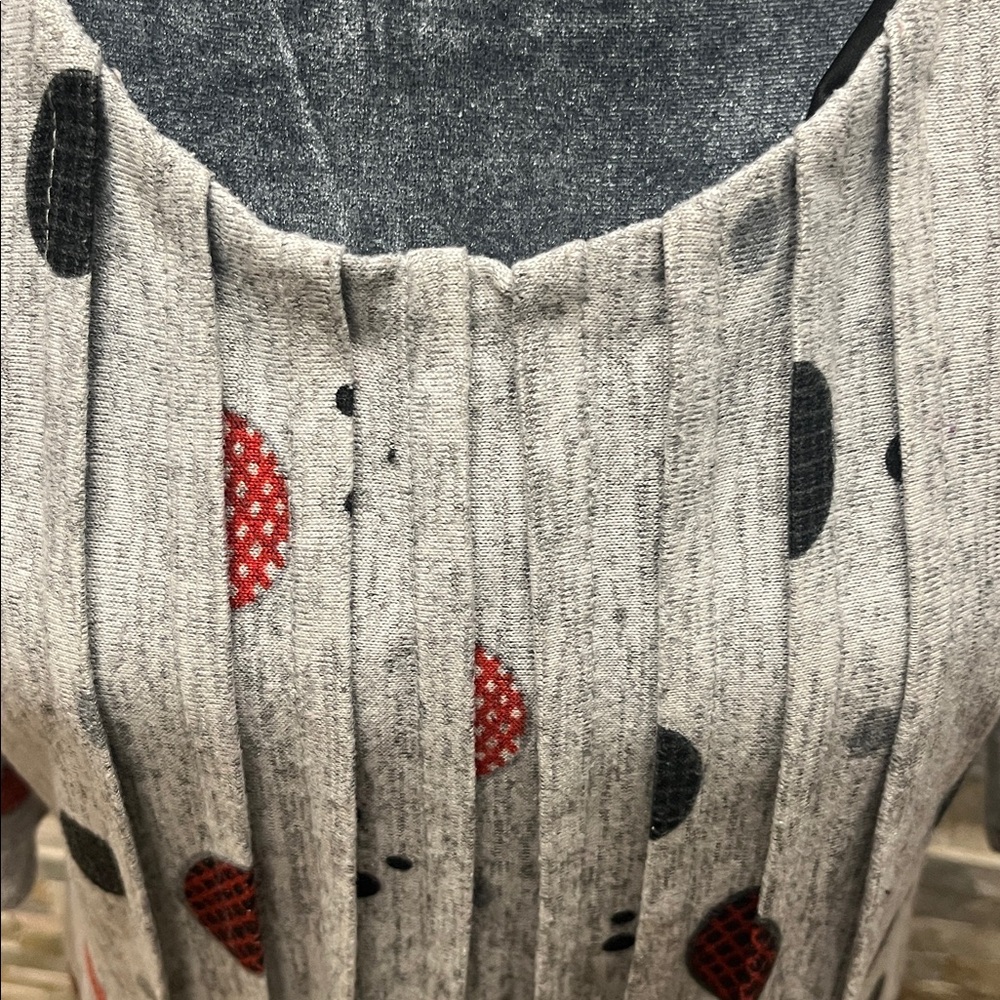 Perceptions Gray And Red Patterned Tunic Dress - image 7